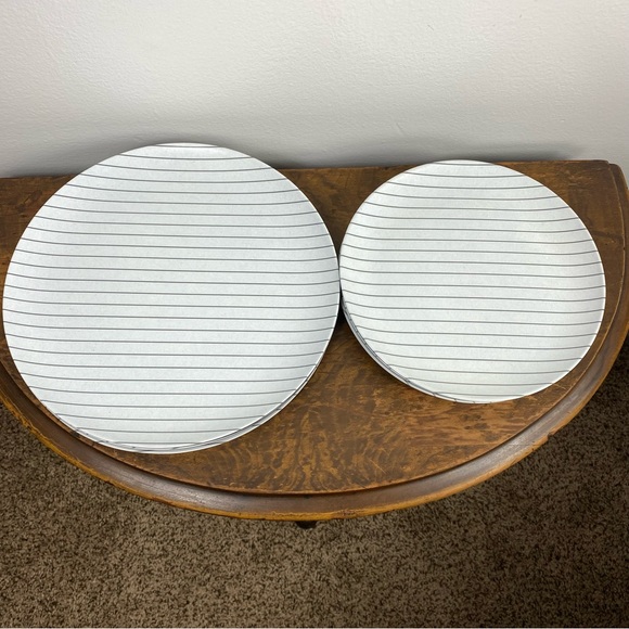 Hearth & Hand Dining Hearth Hand Melamine Striped Dinner And Salad